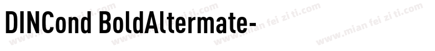 DINCond BoldAltermate字体转换